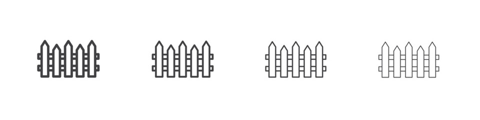 Fence icon concept outline symbol design.