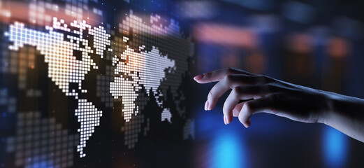 Global Financial Data Connections Overlayed on World Map.