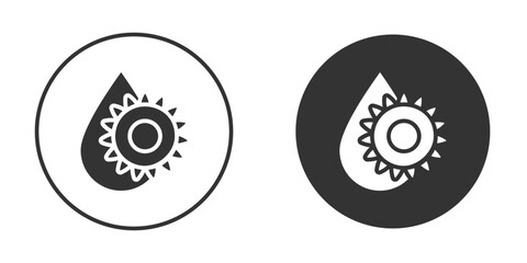 Fototapeta premium Sunflower oil icon silhouette symbol. Vector isolated illustration