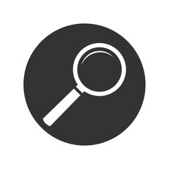 Magnifying glass icon isolated on transparent background 