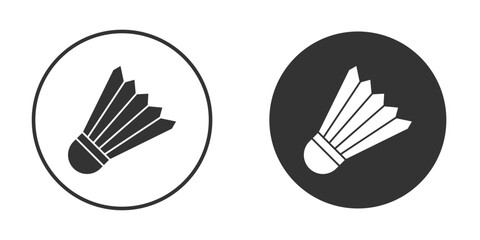 Shuttlecock icon silhouette symbol. Vector isolated illustration