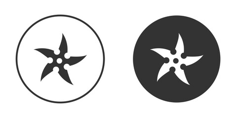 Shuriken icon silhouette symbol. Vector isolated illustration