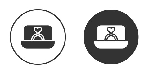 Fototapeta premium Ring icon silhouette symbol. Vector isolated illustration