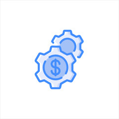 blue gear icon
