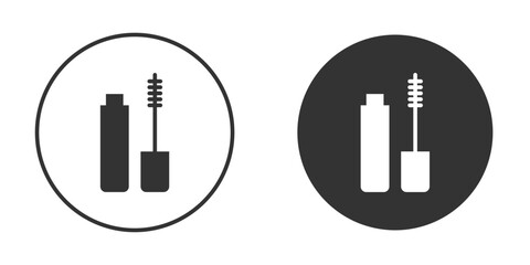 Mascara icon silhouette symbol. Vector isolated illustration