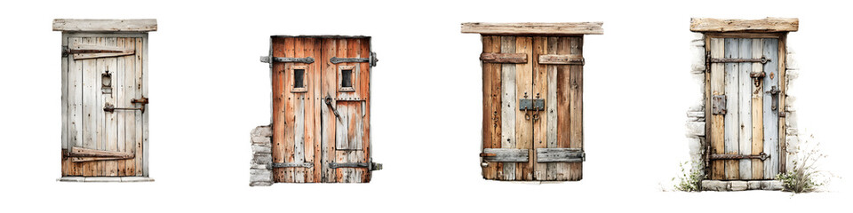 Old Wooden Doors: Rustic Entranceways and Architectural Details