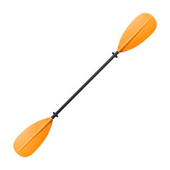 Double Bladed Kayak Paddle Isolated on Transparent Background PNG
