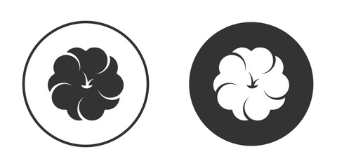 Fototapeta premium Hawaiian flower icon silhouette symbol. Vector isolated illustration