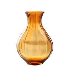 Elegant Amber Glass Vase Casting Reflections, Professional Home Decor Photography