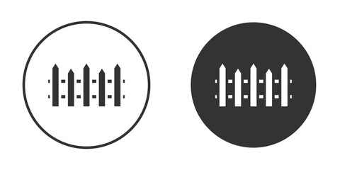 Fence icon silhouette symbol. Vector isolated illustration © iconic