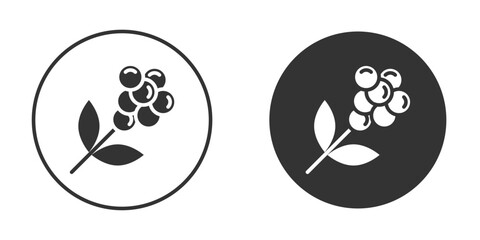 Coffee plant icon silhouette symbol. Vector isolated illustration