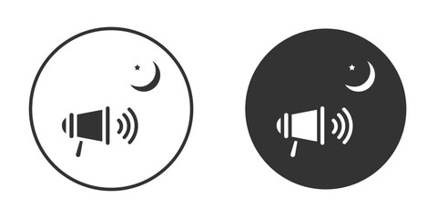 Adzan icon silhouette symbol. Vector isolated illustration