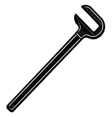 Mechanical tool hexagonal allen key wrench illustration