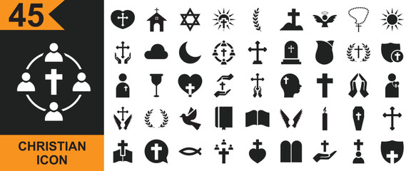 Christian icon . Icon related to Christian religion. Vector for websites, mobile interfaces, presentations, banner, visual branding etc. Vector illustration. isolated on white  background.  EPS 10