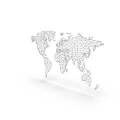 World Map Global Connectivity Abstract Design  png