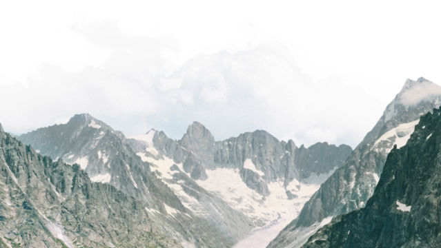 PNG View of Chamonix Alps summit in France collage element, transparent background