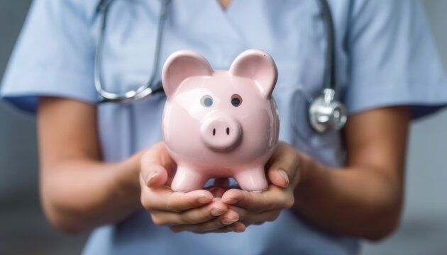 Female Doctor Promoting Financial Responsibility in Healthcare and Future Health Savings - Powered by Adobe