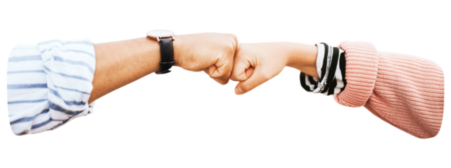 Png fist bump, isolated collage element, transparent background