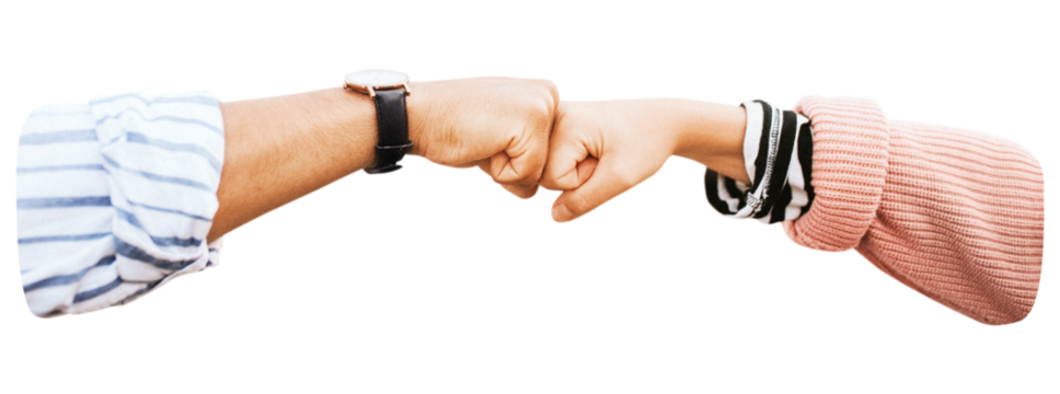 Png fist bump, isolated collage element, transparent background