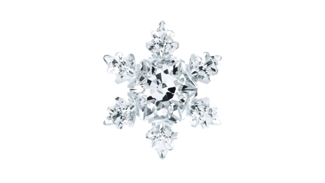 Crystal snowflake closeup: shimmering winter wonder delicate in light and form
