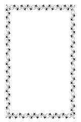 Vintage ornamental patterned decorative frame design element