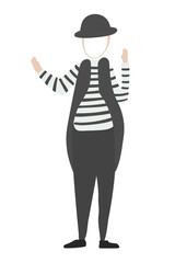 Mime artist png clipart, comedian, entertainment job illustration