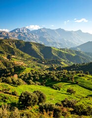 Fototapeta premium Scenic mountain valley landscape