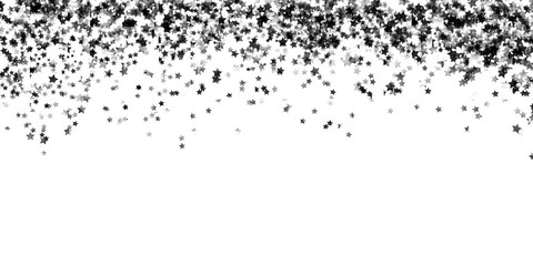 Falling black stars scatter from the top, creating a sparkling festive overlay. Perfect for celebrations or New Year themes. PNG image