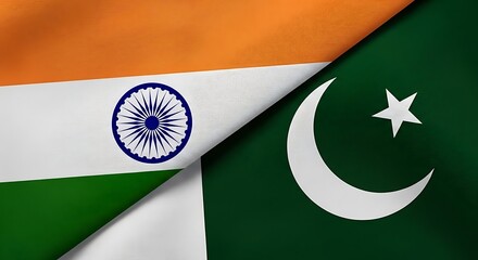 The flags of india and pakistan are displayed together, symbolizing the complex relationship between the two nations
