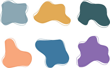 Collection of abstract liquid blob shape design