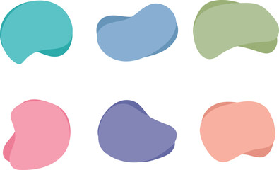 Collection of abstract liquid blob shape design