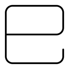 Naklejka premium 和モダンな巳（へび）の干支漢字ベクター素材