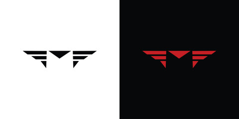 Strong and modern logo design of a wing with the initial letter M.
