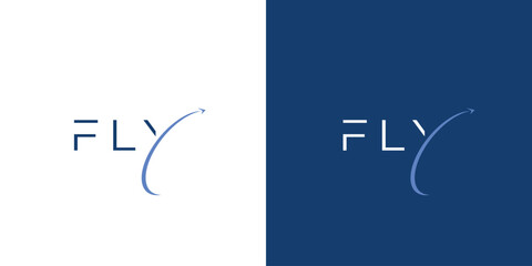 Unique and modern flying logo design