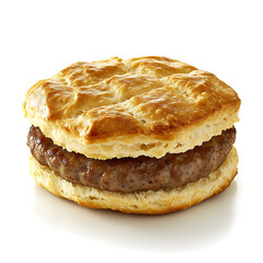 Sausage Biscuit Sandwich with Golden Pastry