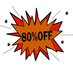 discount starbrust label on white background