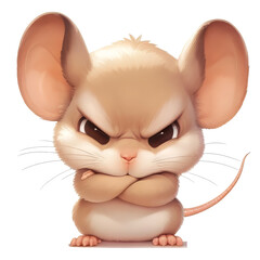 Cute Grumpy Mouse Clipart 