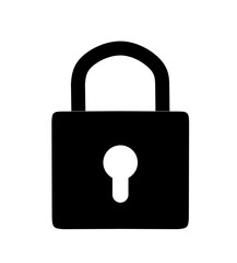 padlock icon vector on white background