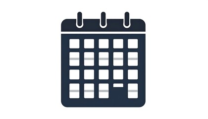 Minimalist calendar icon illustration representing time schedule and planning events