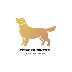 Elegant Standing Dog Logo Design for Pet Shops and Animal Brands
