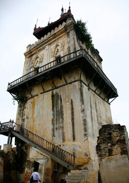 Nanmy clock tower in innwa, Myanmar