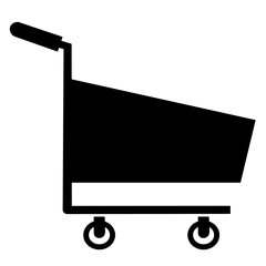 shopping cart on white background