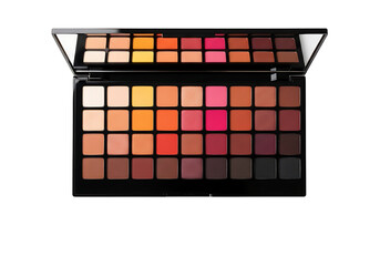 A makeup palette with a variety of colors.