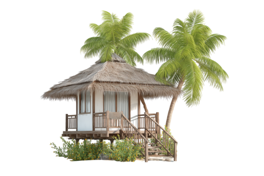 beach resort isolated on transparent background png 
 - Powered by Adobe
