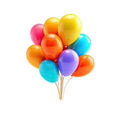 Cluster of colorful balloons