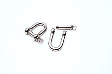 Shackle hook on white background