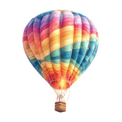 Naklejka premium Vibrant hot air balloon, full of color
