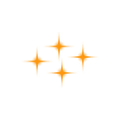 Four golden stars illustration elements for decoration and others	