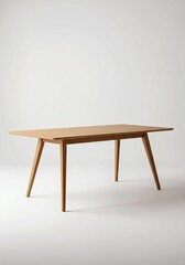 wooden table and chair, Simple, elegant mid-century modern wooden table, perfect for any room. background removed