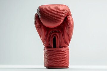 A textured leather boxing glove crafted in a compact shape.